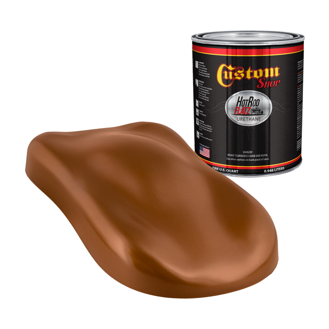 Copper Pearl - Hot Rod Flatz Flat Matte Satin Urethane Auto Paint - Paint Quart Only Coating, 4:1 Mix