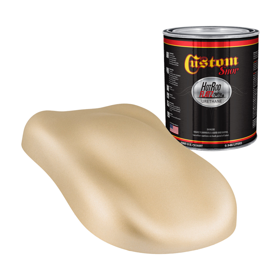 Champagne Gold Metallic - Hot Rod Flatz Flat Matte Satin Urethane Auto Paint - Paint Quart Only