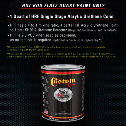 Azure Blue Metallic - Hot Rod Flatz Flat Matte Satin Urethane Auto Paint - Paint Quart Only Coating