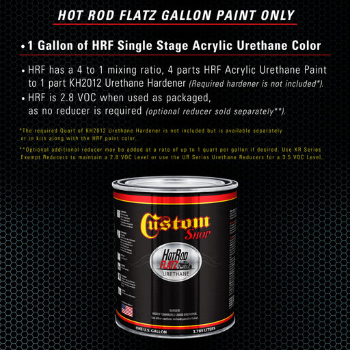 Diamond Blue Metallic - Hot Rod Flatz Flat Matte Satin Urethane Auto Paint - Paint Gallon Only - Professional Low Sheen Automotive, Car Truck Coating, 4:1 Mix Ratio