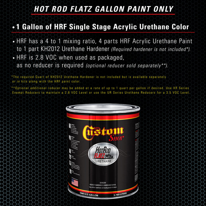 Diamond Blue Metallic - Hot Rod Flatz Flat Matte Satin Urethane Auto Paint - Paint Gallon Only - Professional Low Sheen Automotive, Car Truck Coating, 4:1 Mix Ratio