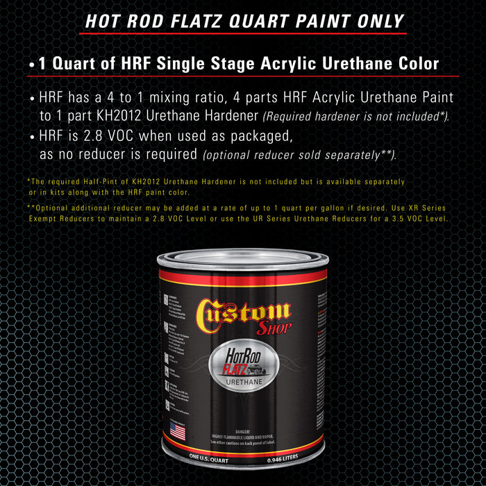 Diamond Blue Metallic - Hot Rod Flatz Flat Matte Satin Urethane Auto Paint - Paint Quart Only - Professional Low Sheen Automotive, Car Truck Coating, 4:1 Mix Ratio