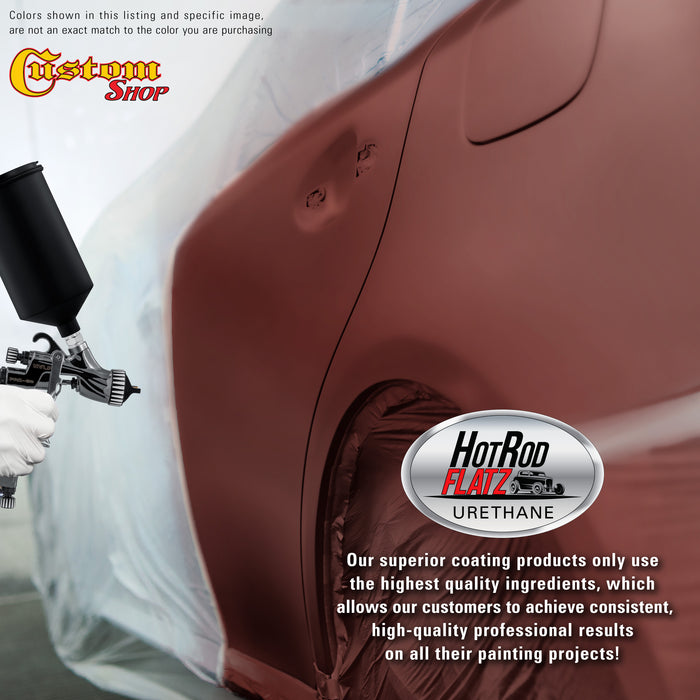 Firethorn Red Pearl - Hot Rod Flatz Flat Matte Satin Urethane Auto Paint - Paint Gallon Only - Professional Low Sheen Automotive, Car Truck Coating, 4:1 Mix Ratio