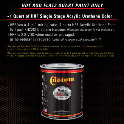 Firethorn Red Pearl - Hot Rod Flatz Flat Matte Satin Urethane Auto Paint - Paint Quart Only Coating