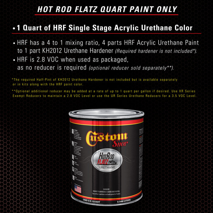 Firethorn Red Pearl - Hot Rod Flatz Flat Matte Satin Urethane Auto Paint - Paint Quart Only - Professional Low Sheen Automotive, Car Truck Coating, 4:1 Mix Ratio