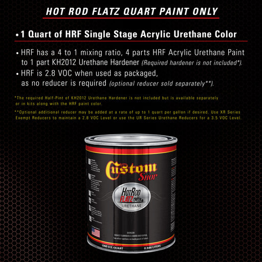 Firethorn Red Pearl - Hot Rod Flatz Flat Matte Satin Urethane Auto Paint - Paint Quart Only - Professional Low Sheen Automotive, Car Truck Coating, 4:1 Mix Ratio