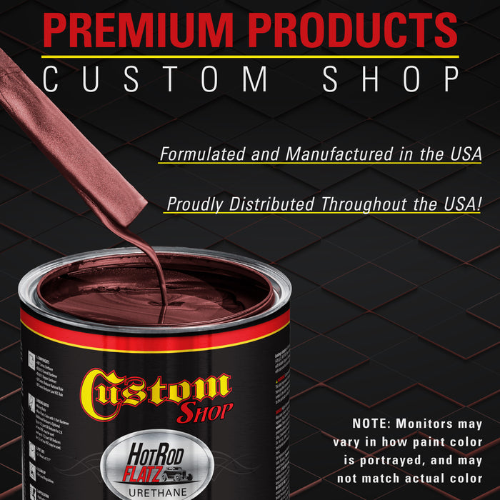 Firethorn Red Pearl - Hot Rod Flatz Flat Matte Satin Urethane Auto Paint - Paint Quart Only - Professional Low Sheen Automotive, Car Truck Coating, 4:1 Mix Ratio