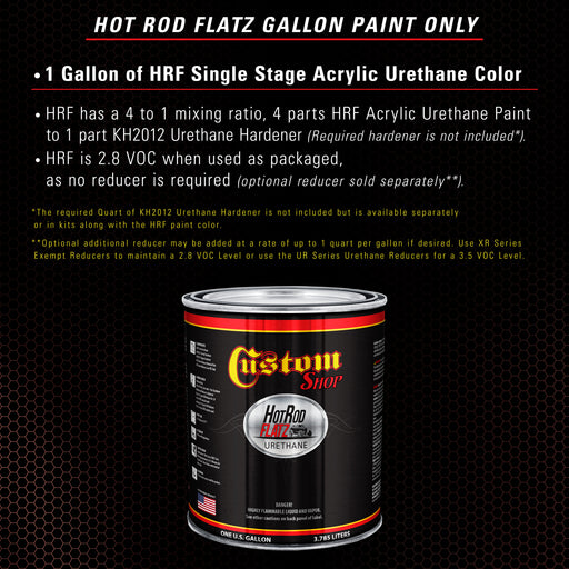 Fire Red Pearl - Hot Rod Flatz Flat Matte Satin Urethane Auto Paint - Paint Gallon Only - Professional Low Sheen Automotive, Car Truck Coating, 4:1 Mix Ratio