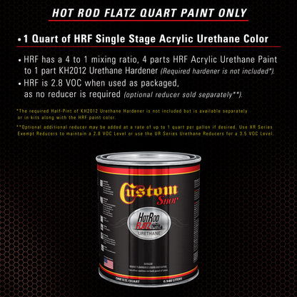 Fire Red Pearl - Hot Rod Flatz Flat Matte Satin Urethane Auto Paint - Paint Quart Only Coating, 4:1