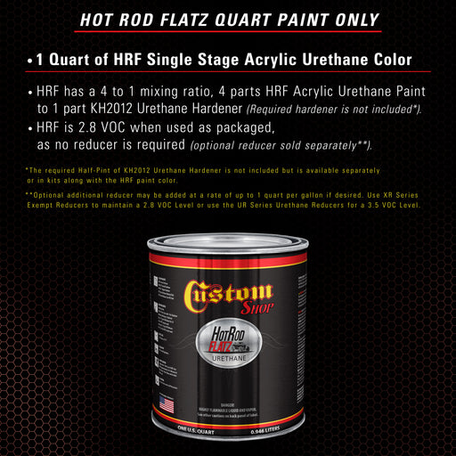 Fire Red Pearl - Hot Rod Flatz Flat Matte Satin Urethane Auto Paint - Paint Quart Only - Professional Low Sheen Automotive, Car Truck Coating, 4:1 Mix Ratio