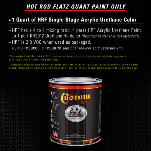 Vintage Burgundy Metallic - Hot Rod Flatz Flat Matte Satin Urethane Auto Paint - Paint Quart Only - Professional Low Sheen Automotive, Car Truck Coating, 4:1 Mix Ratio