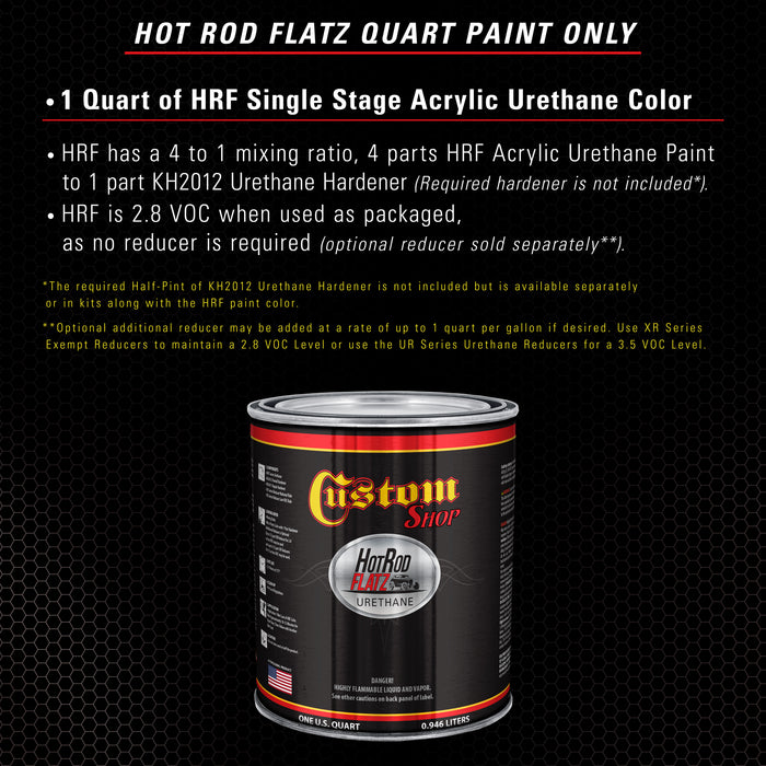 Vintage Burgundy Metallic - Hot Rod Flatz Flat Matte Satin Urethane Auto Paint - Paint Quart Only - Professional Low Sheen Automotive, Car Truck Coating, 4:1 Mix Ratio