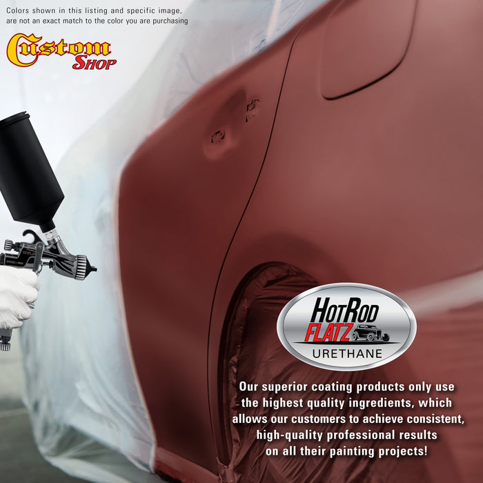 Candy Apple Red Metallic - Hot Rod Flatz Flat Matte Satin Urethane Auto Paint - Paint Quart Only - Professional Low Sheen Automotive, Car Truck Coating, 4:1 Mix Ratio