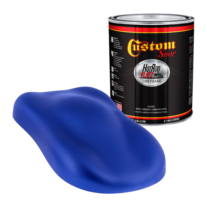 Daytona Blue Pearl - Hot Rod Flatz Flat Matte Satin Urethane Auto Paint - Paint Gallon Only - Professional Low Sheen Automotive, Car Truck Coating, 4:1 Mix Ratio