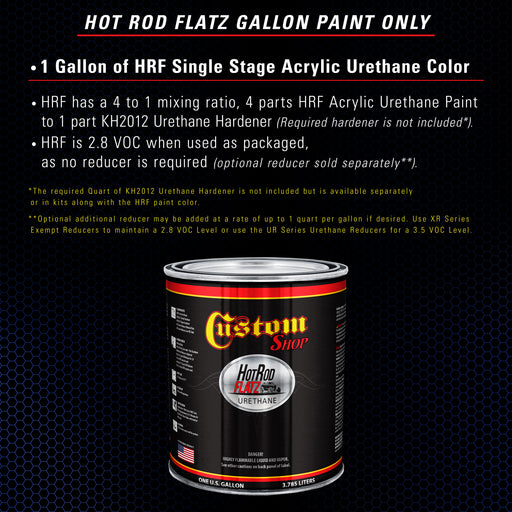 Daytona Blue Pearl - Hot Rod Flatz Flat Matte Satin Urethane Auto Paint - Paint Gallon Only - Professional Low Sheen Automotive, Car Truck Coating, 4:1 Mix Ratio