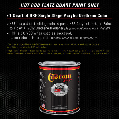 Midnight Green Pearl - Hot Rod Flatz Flat Matte Satin Urethane Auto Paint - Paint Quart Only Coating