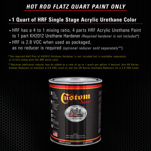 Midnight Green Pearl - Hot Rod Flatz Flat Matte Satin Urethane Auto Paint - Paint Quart Only - Professional Low Sheen Automotive, Car Truck Coating, 4:1 Mix Ratio