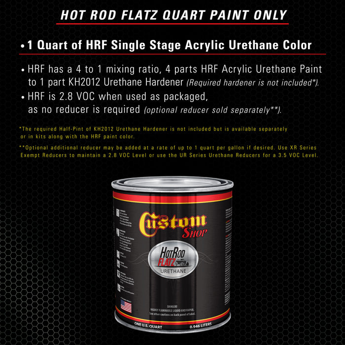 Midnight Green Pearl - Hot Rod Flatz Flat Matte Satin Urethane Auto Paint - Paint Quart Only - Professional Low Sheen Automotive, Car Truck Coating, 4:1 Mix Ratio