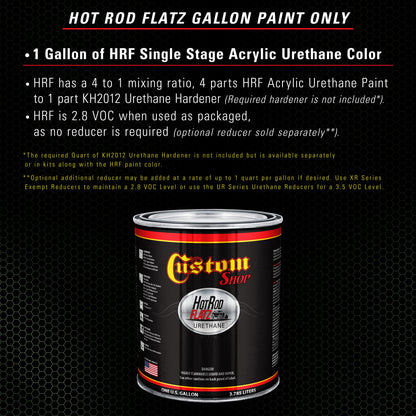 Rally Green Metallic - Hot Rod Flatz Flat Matte Satin Urethane Auto Paint - Paint Gallon Only Coating