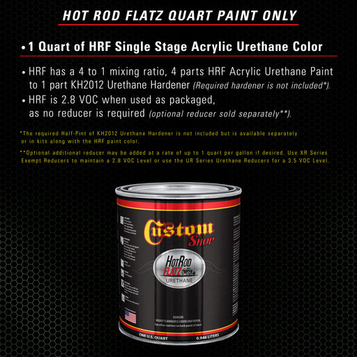 Rally Green Metallic - Hot Rod Flatz Flat Matte Satin Urethane Auto Paint - Paint Quart Only - Professional Low Sheen Automotive, Car Truck Coating, 4:1 Mix Ratio