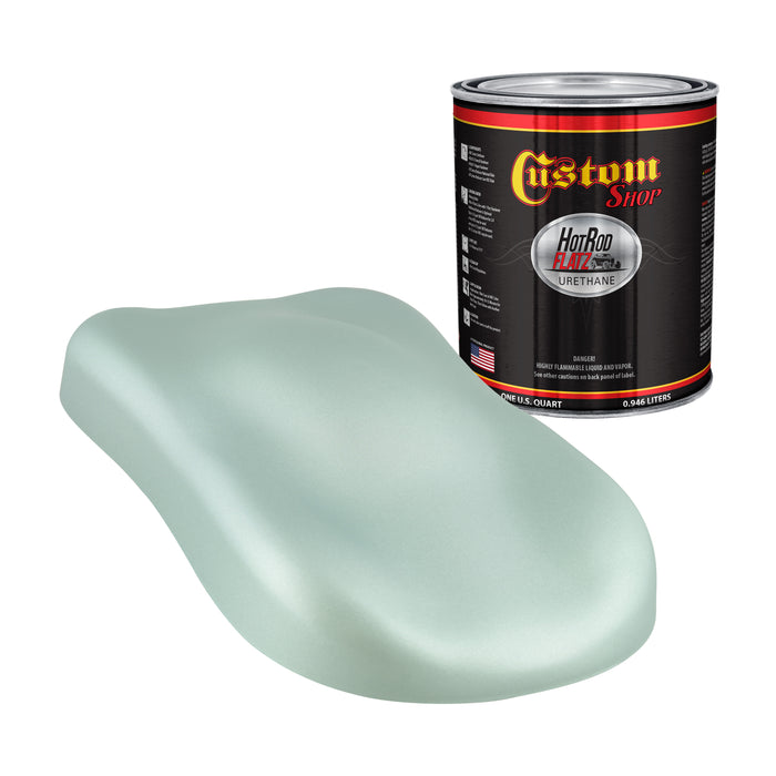 Sea Foam Green Metallic - Hot Rod Flatz Flat Matte Satin Urethane Auto Paint - Paint Quart Only - Professional Low Sheen Automotive, Car Truck Coating, 4:1 Mix Ratio