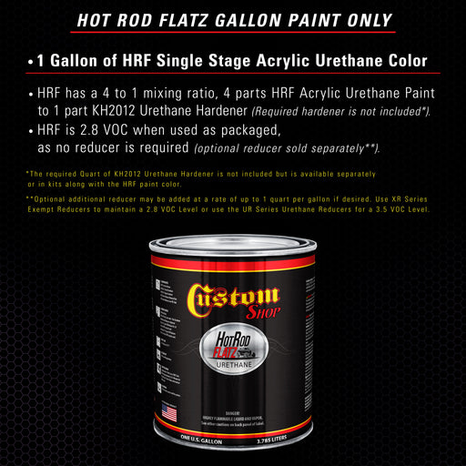 Midnight Purple Pearl - Hot Rod Flatz Flat Matte Satin Urethane Auto Paint - Paint Gallon Only - Professional Low Sheen Automotive, Car Truck Coating, 4:1 Mix Ratio