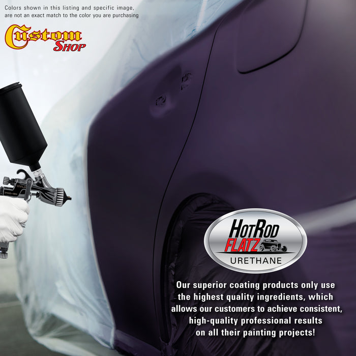 Midnight Purple Pearl - Hot Rod Flatz Flat Matte Satin Urethane Auto Paint - Paint Gallon Only - Professional Low Sheen Automotive, Car Truck Coating, 4:1 Mix Ratio