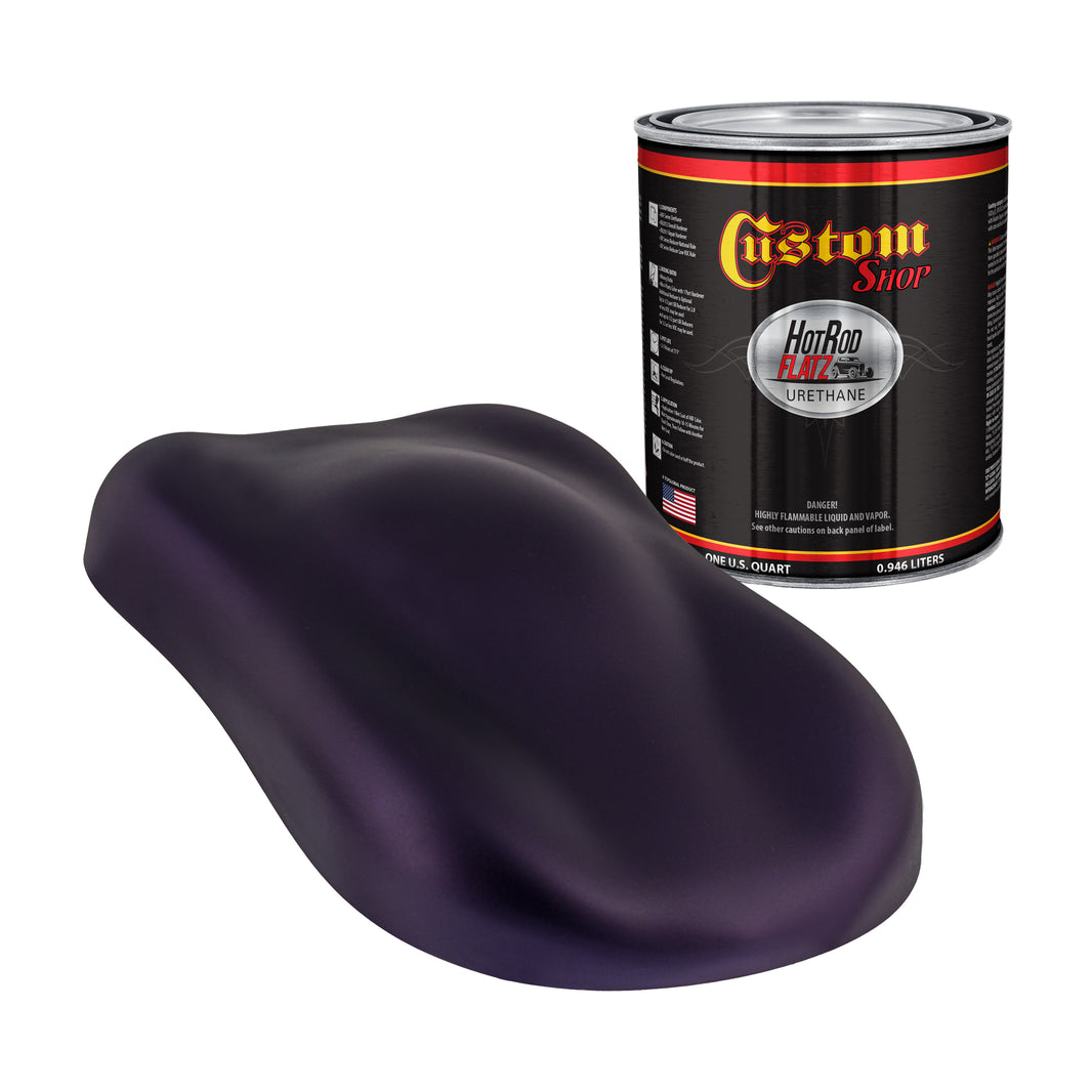 Midnight Purple Pearl - Hot Rod Flatz Flat Matte Satin Urethane Auto Paint - Paint Quart Only Coating