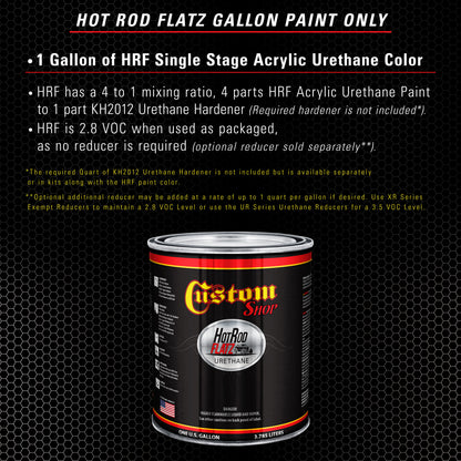 Silver Sled Metallic - Hot Rod Flatz Flat Matte Satin Urethane Auto Paint - Paint Gallon Only Coating