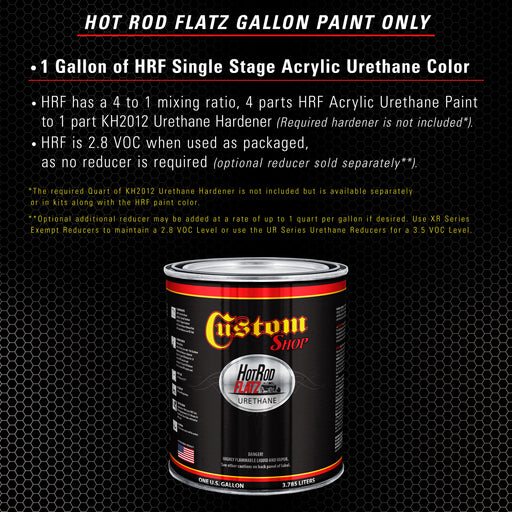 Silver Sled Metallic - Hot Rod Flatz Flat Matte Satin Urethane Auto Paint - Paint Gallon Only - Professional Low Sheen Automotive, Car Truck Coating, 4:1 Mix Ratio
