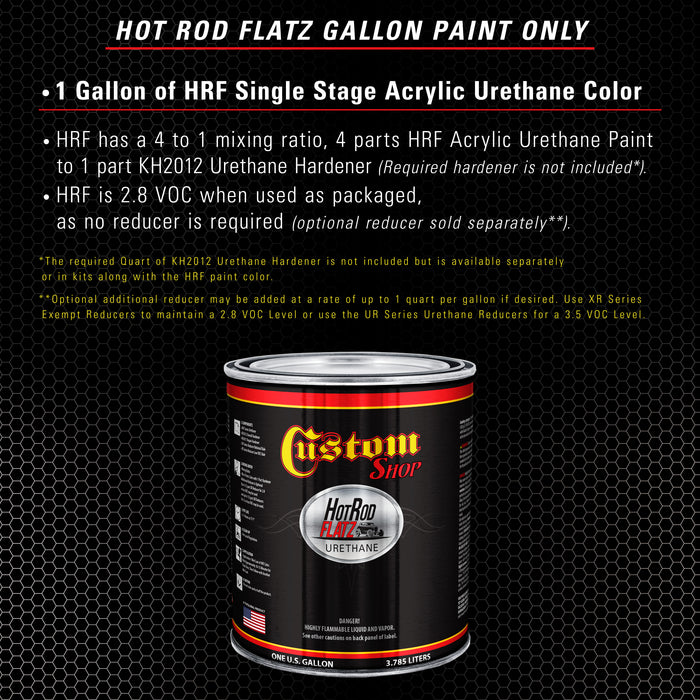 Silver Sled Metallic - Hot Rod Flatz Flat Matte Satin Urethane Auto Paint - Paint Gallon Only - Professional Low Sheen Automotive, Car Truck Coating, 4:1 Mix Ratio