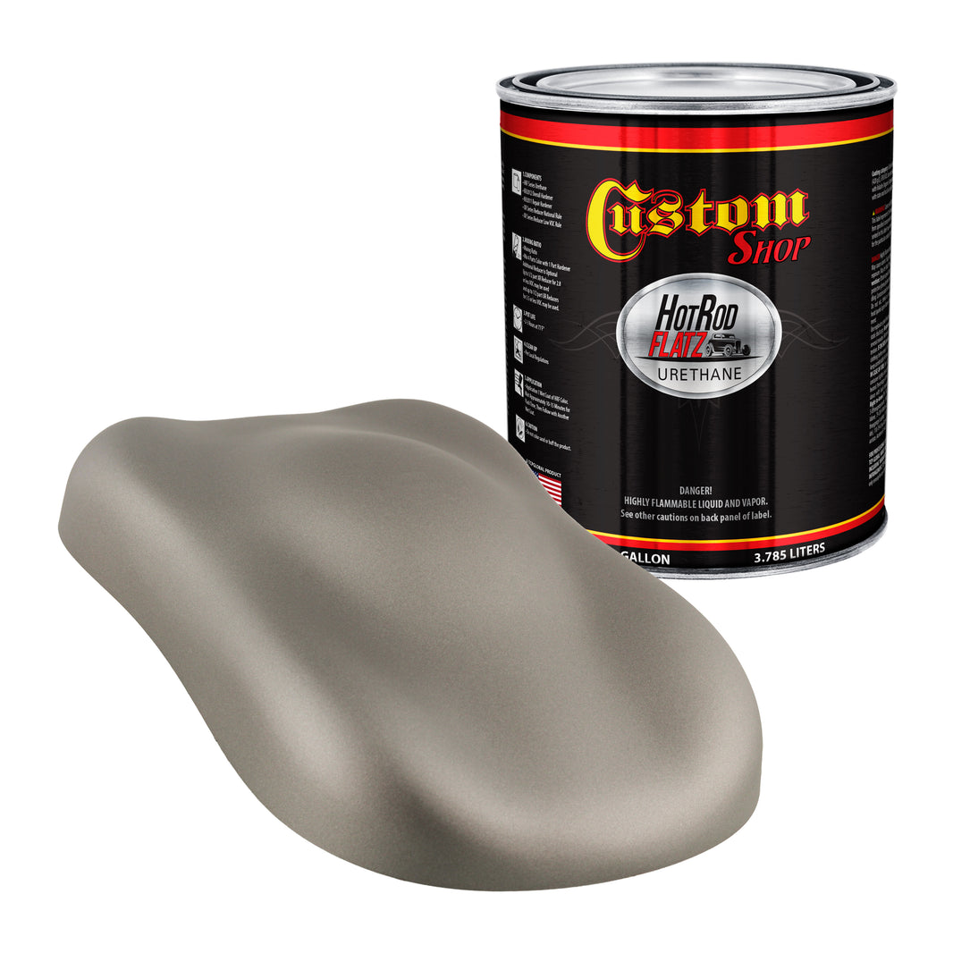 Gunsmoke Metallic - Hot Rod Flatz Flat Matte Satin Urethane Auto Paint - Paint Gallon Only Coating