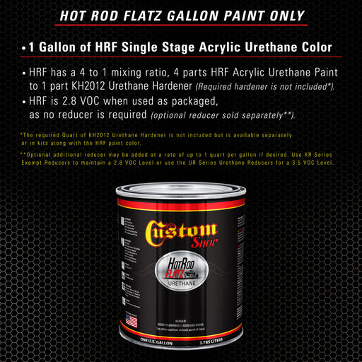 Gunsmoke Metallic - Hot Rod Flatz Flat Matte Satin Urethane Auto Paint - Paint Gallon Only - Professional Low Sheen Automotive, Car Truck Coating, 4:1 Mix Ratio