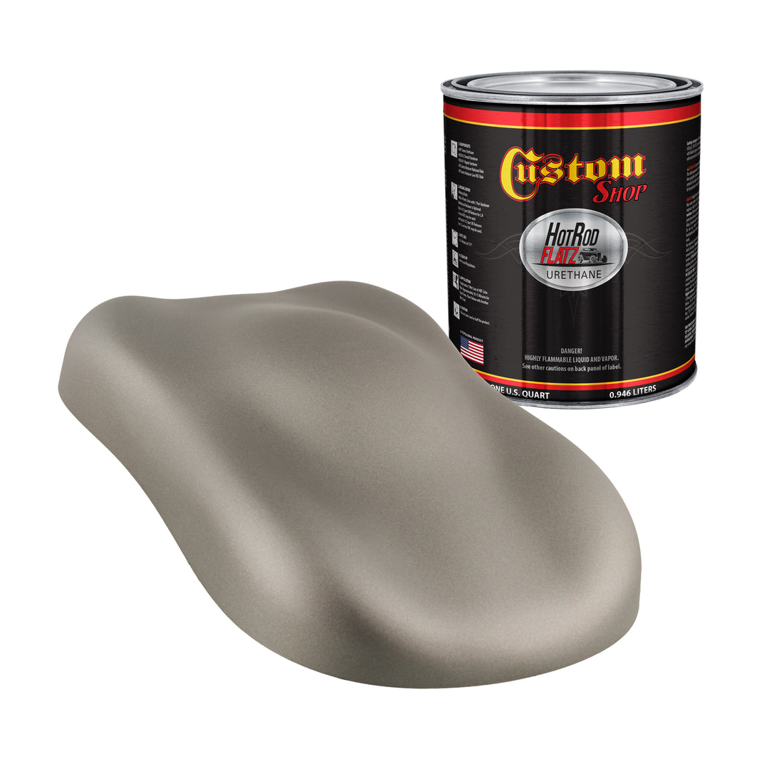 Gunsmoke Metallic - Hot Rod Flatz Flat Matte Satin Urethane Auto Paint - Paint Quart Only Coating, 4:1
