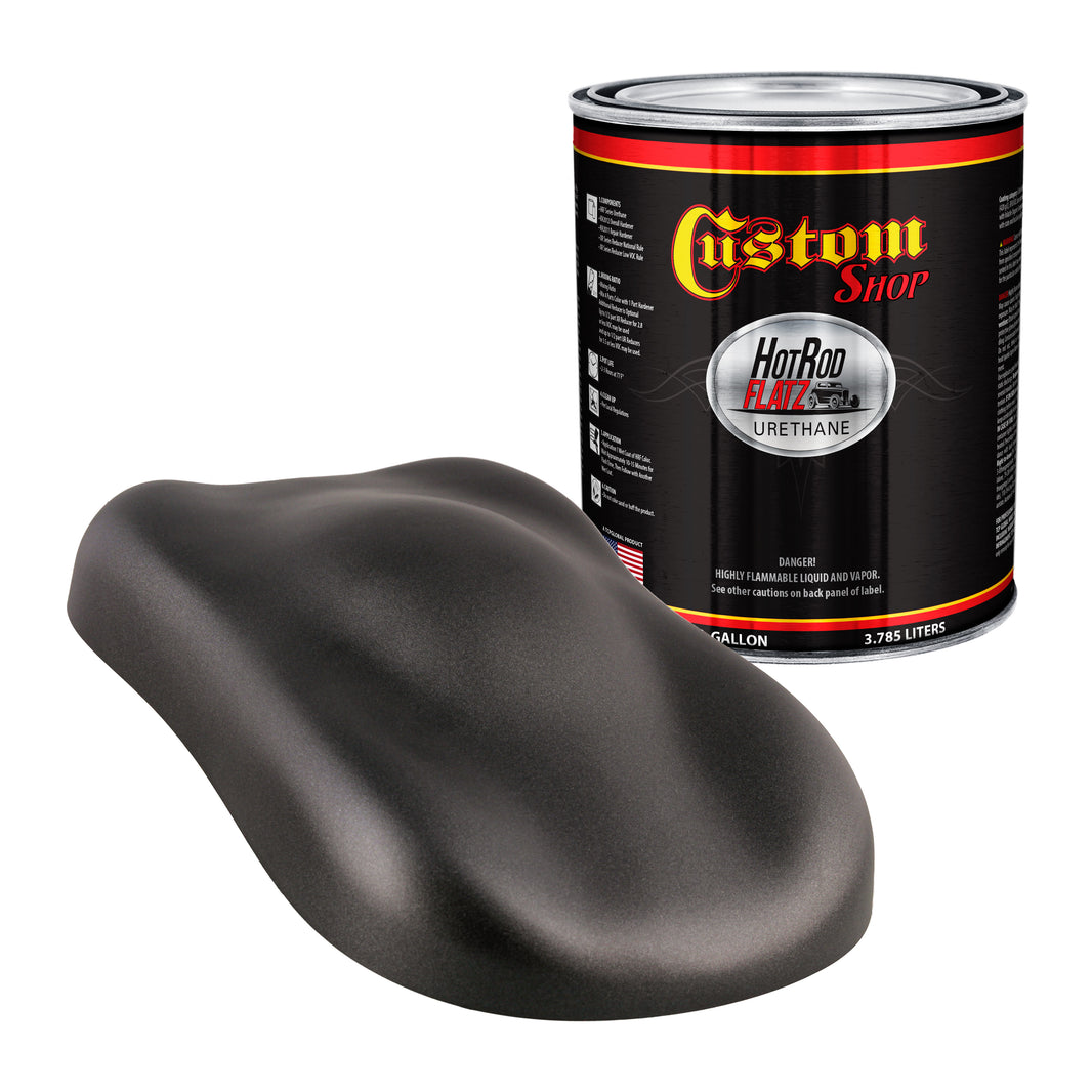 Twilight Black Metallic - Hot Rod Flatz Flat Matte Satin Urethane Auto Paint - Paint Gallon Only