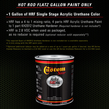 Firemist Lime - Hot Rod Flatz Flat Matte Satin Urethane Auto Paint - Paint Gallon Only Coating, 4:1
