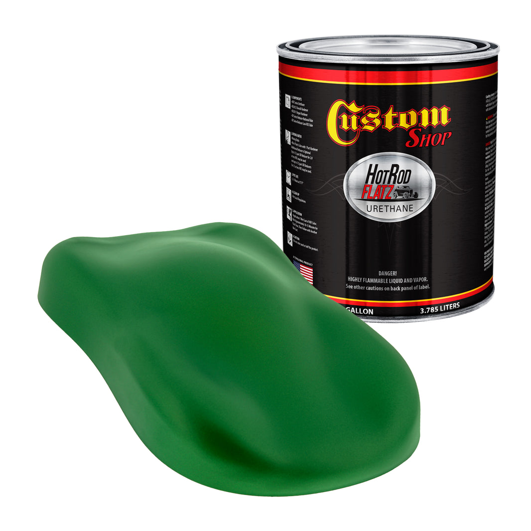 Firemist Green - Hot Rod Flatz Flat Matte Satin Urethane Auto Paint - Paint Gallon Only Coating, 4:1