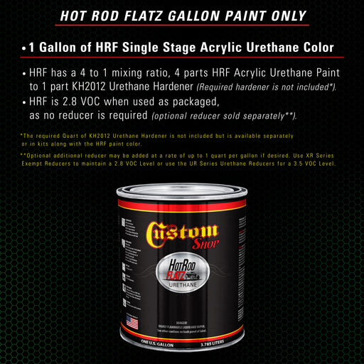 Firemist Green - Hot Rod Flatz Flat Matte Satin Urethane Auto Paint - Paint Gallon Only - Professional Low Sheen Automotive, Car Truck Coating, 4:1 Mix Ratio