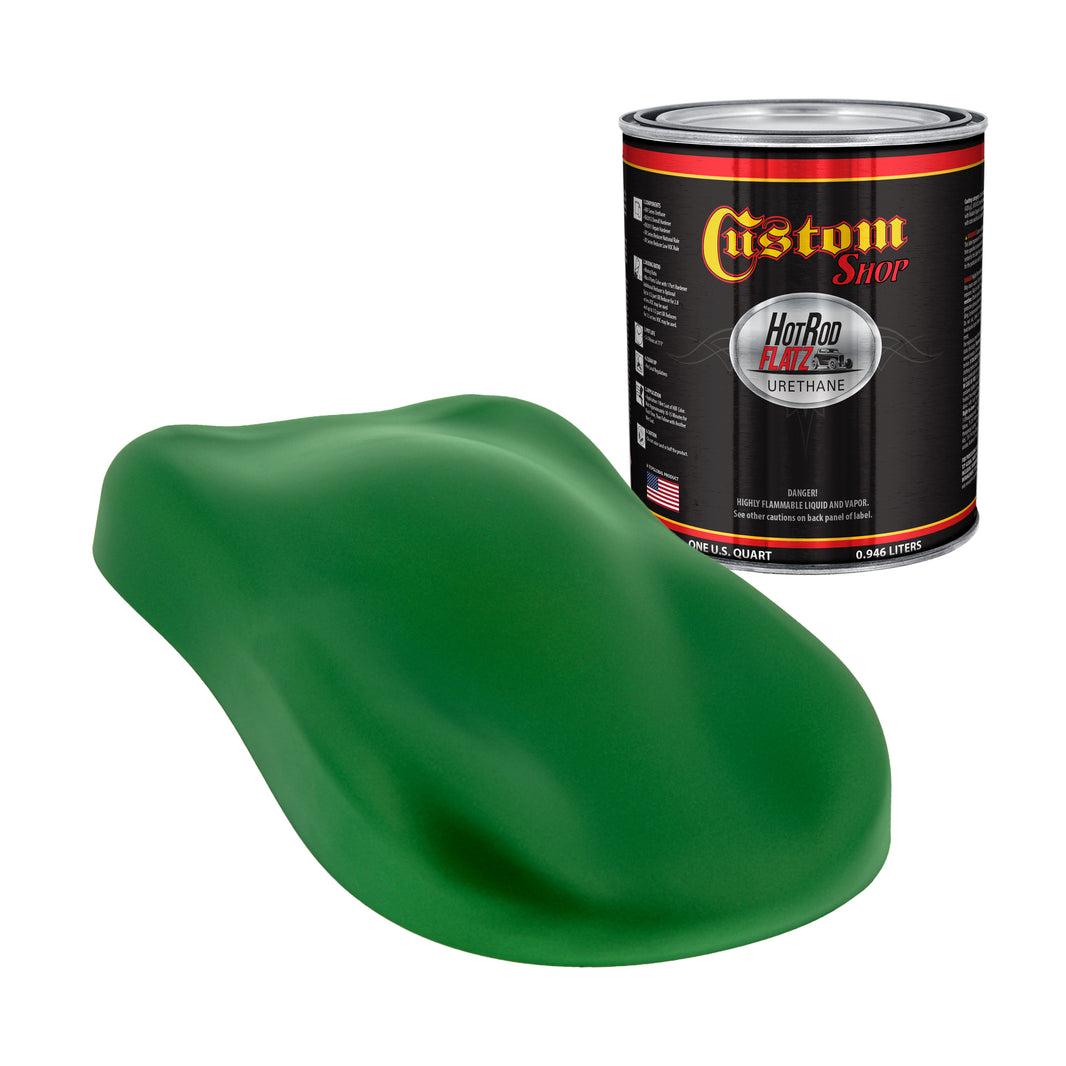 Firemist Green - Hot Rod Flatz Flat Matte Satin Urethane Auto Paint - Paint Quart Only Coating, 4:1