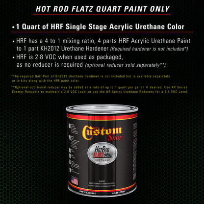 Firemist Green - Hot Rod Flatz Flat Matte Satin Urethane Auto Paint - Paint Quart Only Coating, 4:1