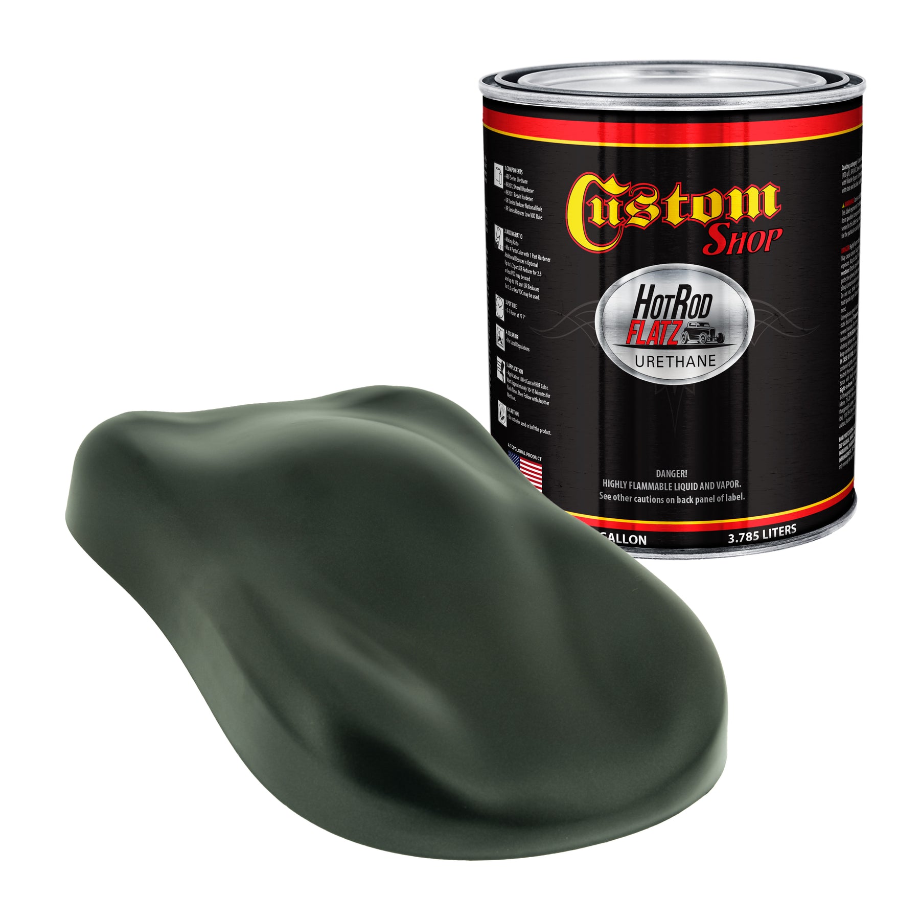 Fathom Green Firemist-Flatz Hot Rod Flatz Urethane Gallon — TCP Global
