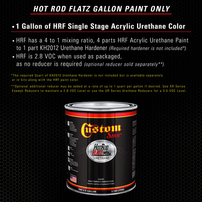 Fathom Green Firemist - Hot Rod Flatz Flat Matte Satin Urethane Auto Paint - Paint Gallon Only - Professional Low Sheen Automotive, Car Truck Coating, 4:1 Mix Ratio