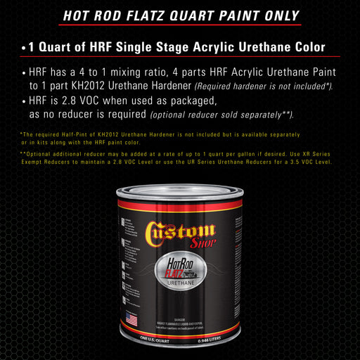 Fathom Green Firemist - Hot Rod Flatz Flat Matte Satin Urethane Auto Paint - Paint Quart Only - Professional Low Sheen Automotive, Car Truck Coating, 4:1 Mix Ratio