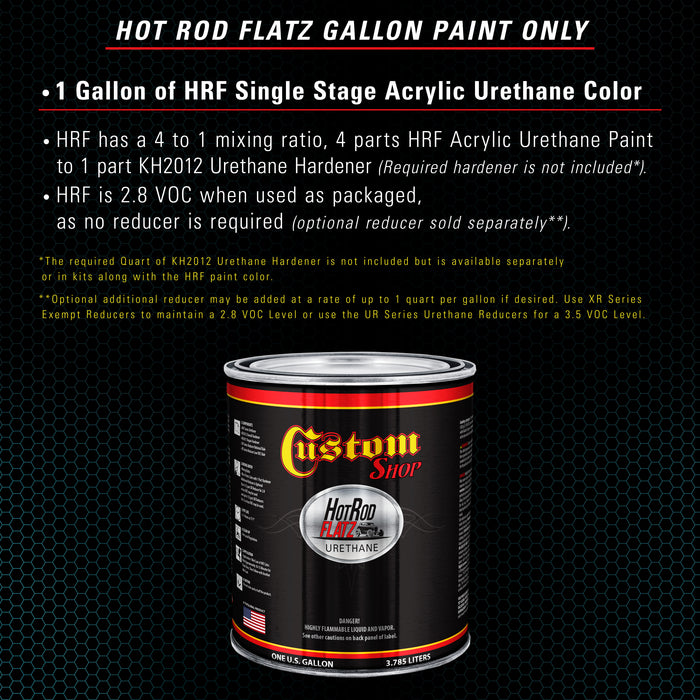 Aquamarine Firemist - Hot Rod Flatz Flat Matte Satin Urethane Auto Paint - Paint Gallon Only - Professional Low Sheen Automotive, Car Truck Coating, 4:1 Mix Ratio