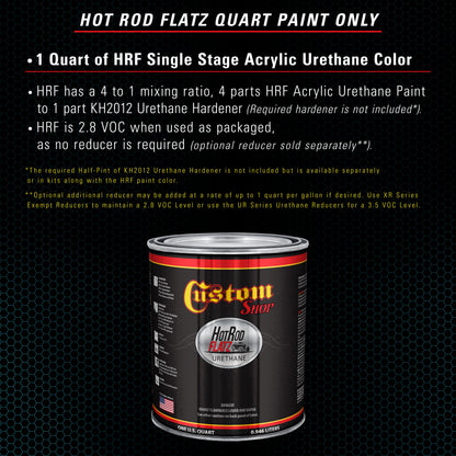 Aquamarine Firemist - Hot Rod Flatz Flat Matte Satin Urethane Auto Paint - Paint Quart Only Coating