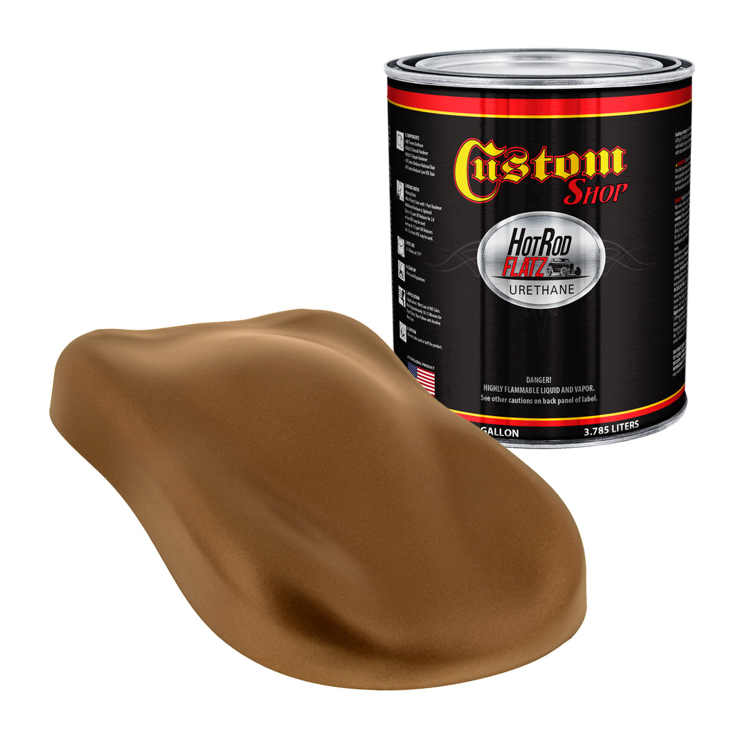 Firemist Copper - Hot Rod Flatz Flat Matte Satin Urethane Auto Paint - Paint Gallon Only Coating, 4:1