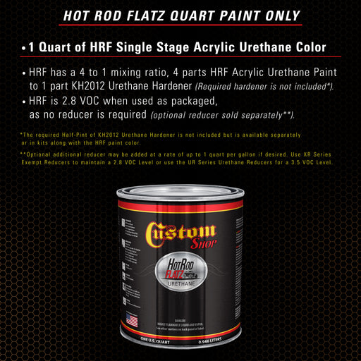 Firemist Copper - Hot Rod Flatz Flat Matte Satin Urethane Auto Paint - Paint Quart Only - Professional Low Sheen Automotive, Car Truck Coating, 4:1 Mix Ratio