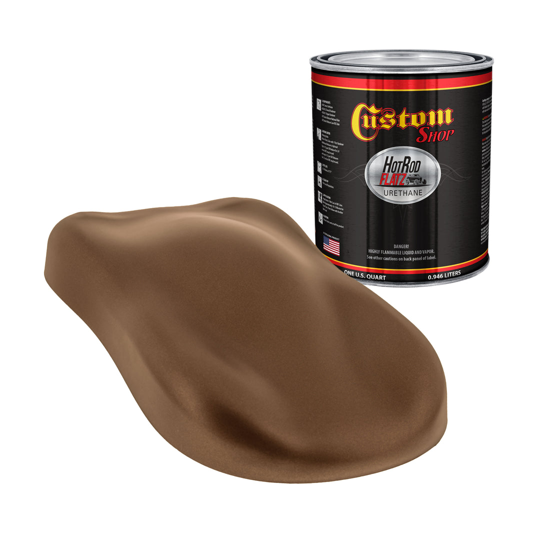 Saddle Brown Firemist - Hot Rod Flatz Flat Matte Satin Urethane Auto Paint - Paint Quart Only Coating
