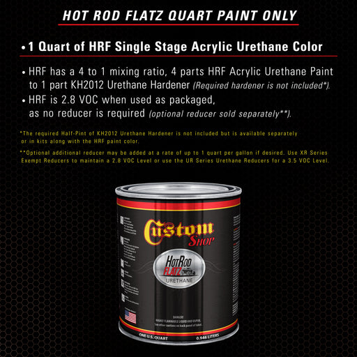 Whole Earth Brown Firemist - Hot Rod Flatz Flat Matte Satin Urethane Auto Paint - Paint Quart Only - Professional Low Sheen Automotive, Car Truck Coating, 4:1 Mix Ratio