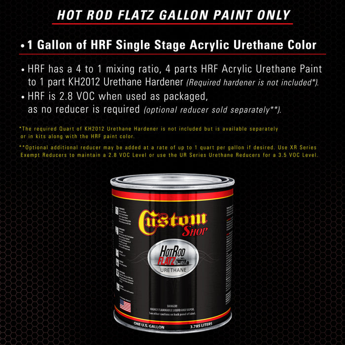 Milano Maroon Firemist - Hot Rod Flatz Flat Matte Satin Urethane Auto Paint - Paint Gallon Only - Professional Low Sheen Automotive, Car Truck Coating, 4:1 Mix Ratio